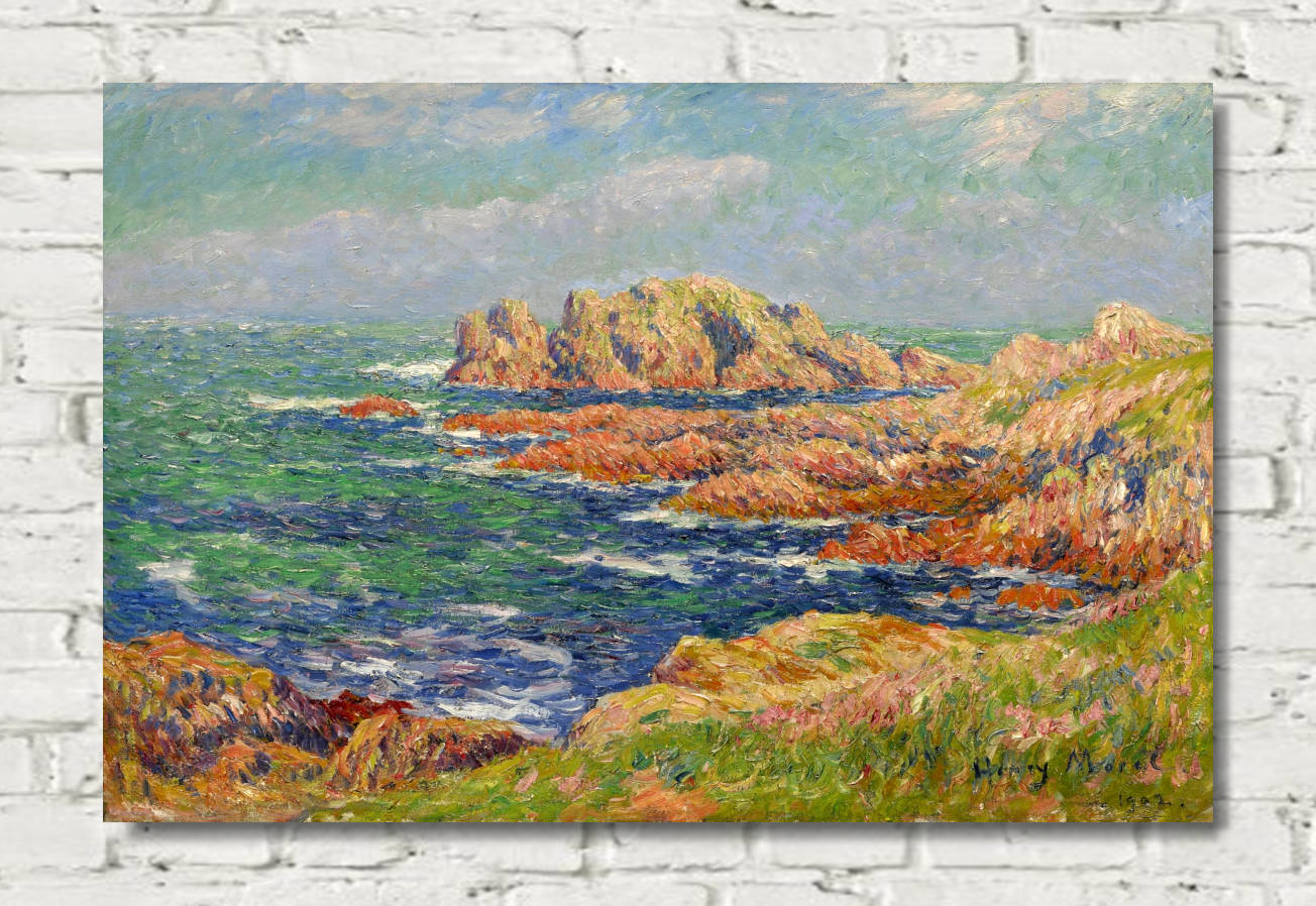 Henry Moret Print, The Rocks at Quessant (1902)