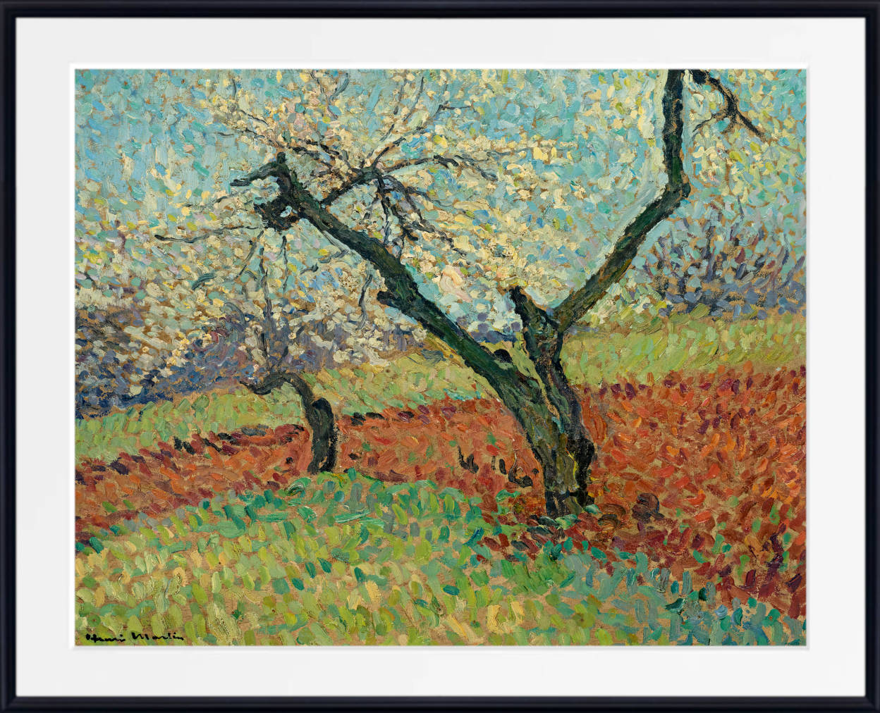 Henri Martin Print, The Old Plum Trees (circa 1940)