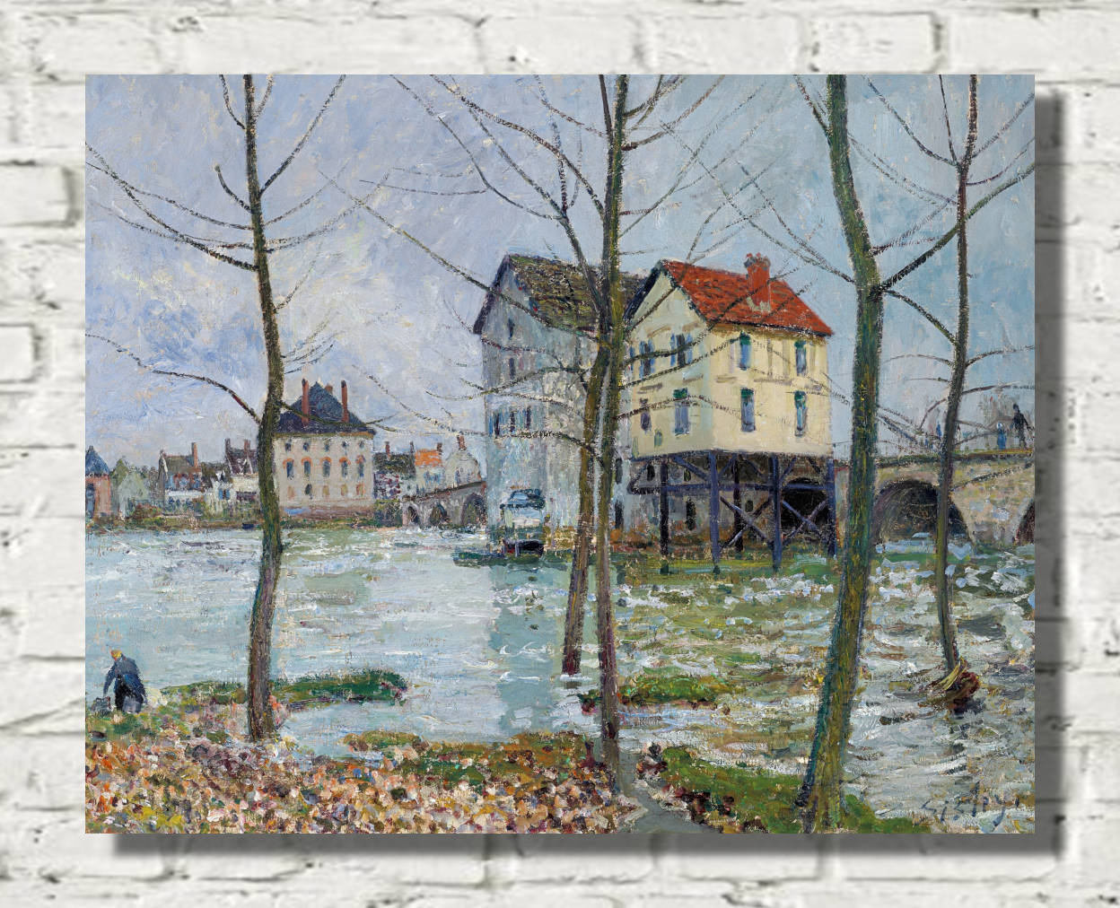 Alfred Sisley Print, The mills of Moret–Hiver (1890)