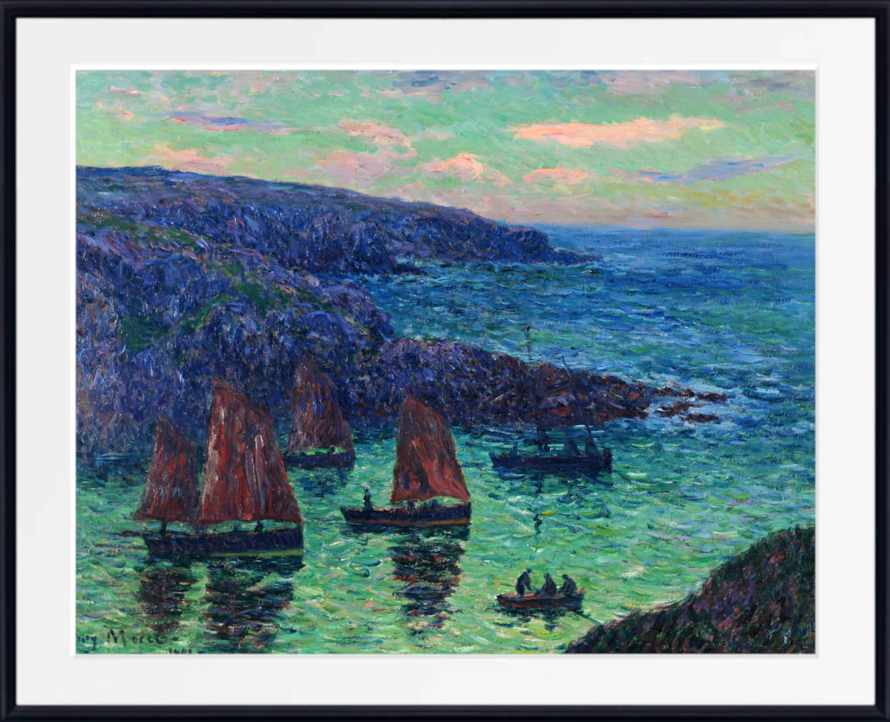 Henry Moret Print, Evening in Douëlan (1902)