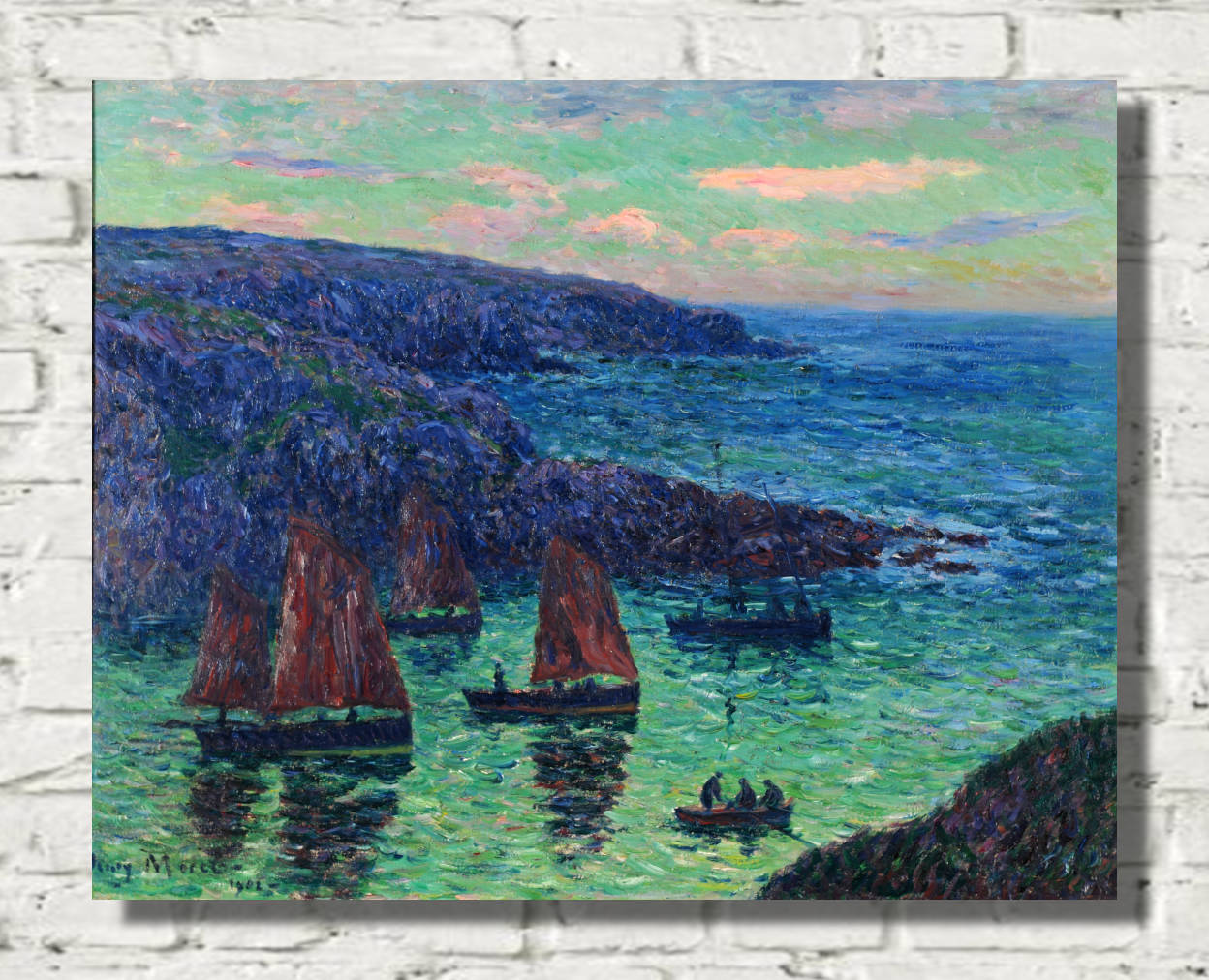 Henry Moret Print, Evening in Douëlan (1902)