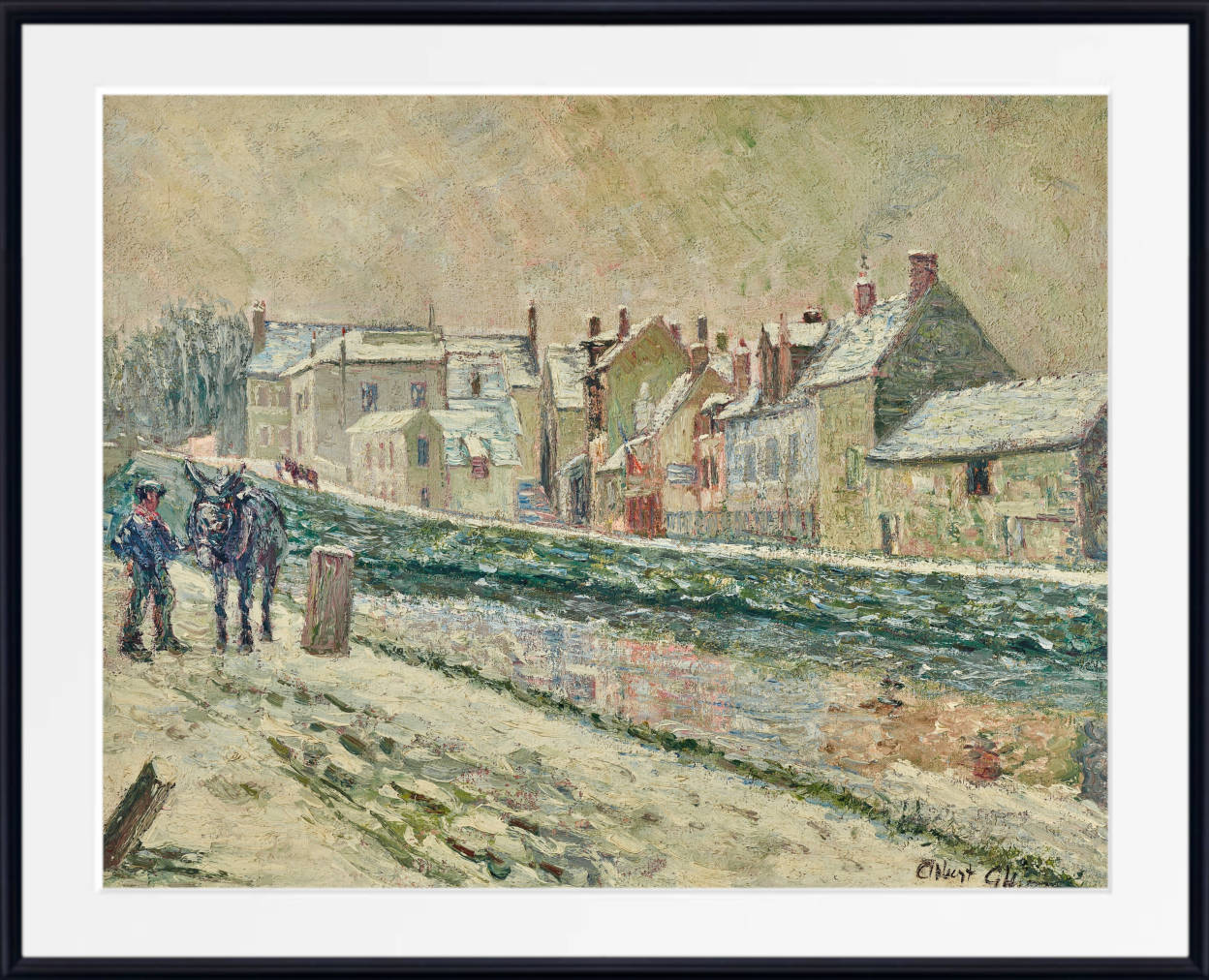 Albert Gleizes Print, The village of Moret-sur-Loing under the snow (1901)