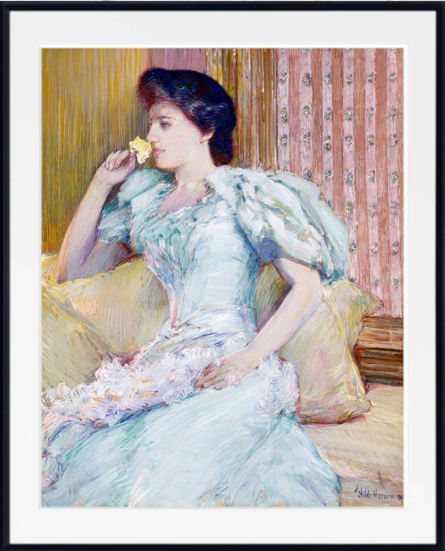 Frederick Childe Hassam Print : Portrait of  Lillie Langtry (c 1898)