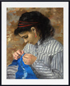 Renoir Print, Lise Sewing (c. 1867)