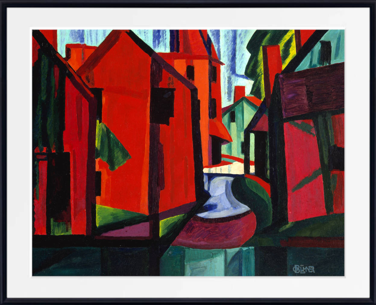 Oscar Bluemner Print, Little Falls, New Jersey, 1917