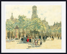 Jean-François Raffaëlli Print, Little girls walking on the Place du Louvre