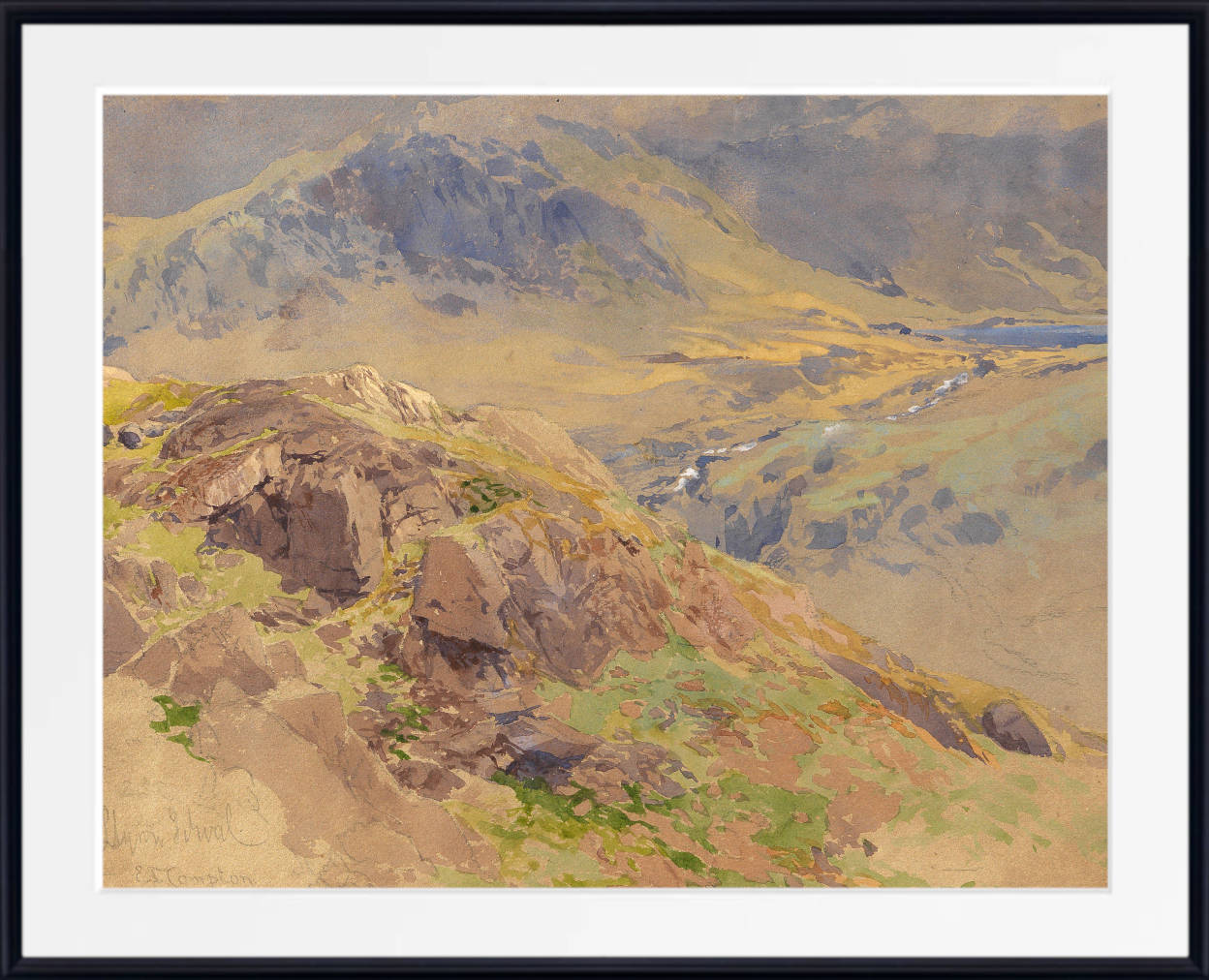 Edward Compton Print, Llyn Idwal (North Wales) (1908)