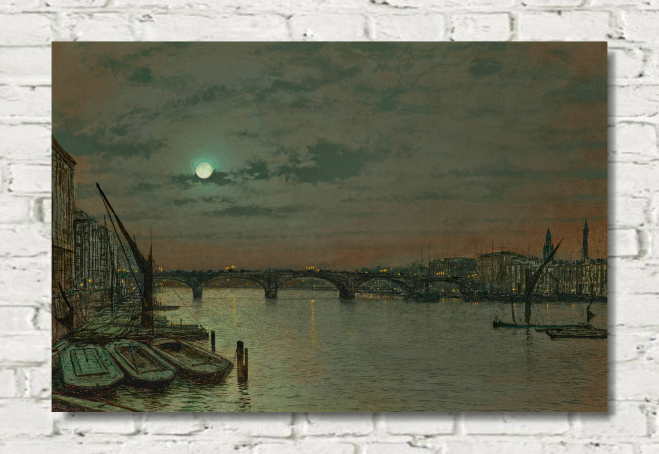 John Atkinson Grimshaw Print: London Bridge (1883)