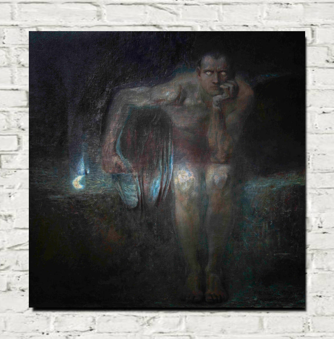 Franz Stuck Print, Lucifer (1890)