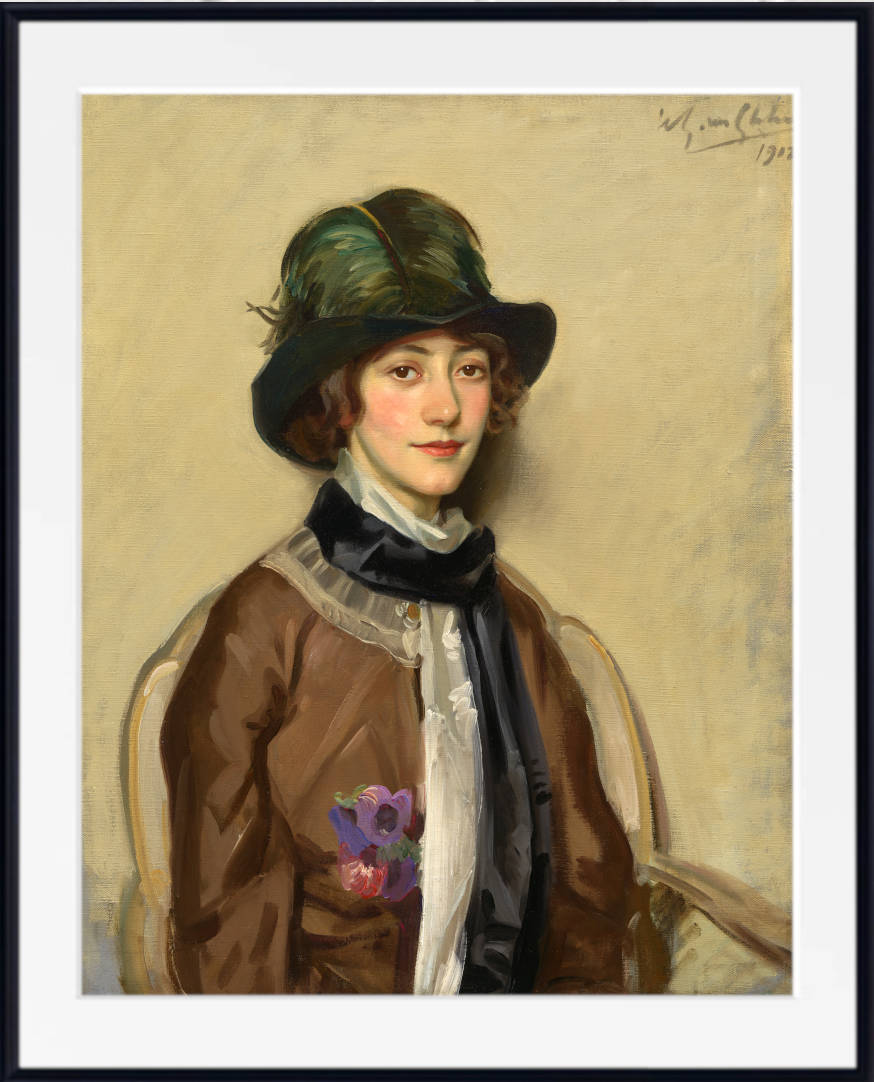 Wilfrid Gabriel de Glehn Print, Portrait of Lynn Fontanne (1912)