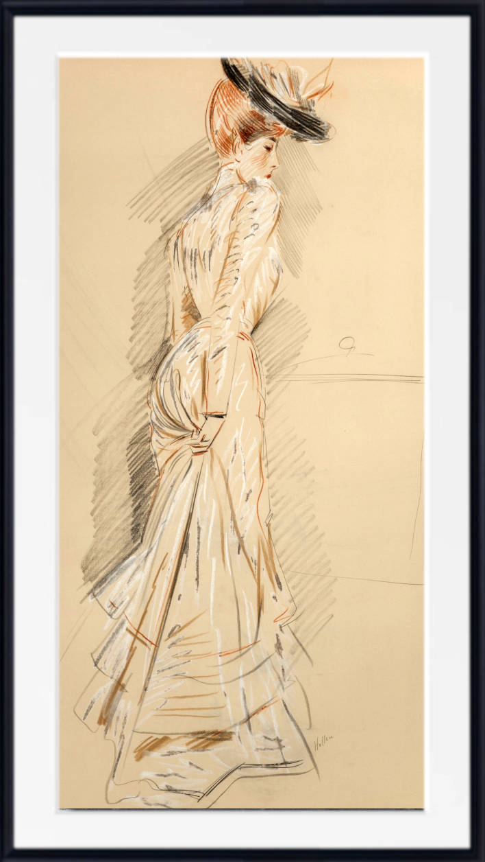 Paul-César Helleu Print, Madame Helleu debout (circa 1900)