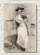 Paul-César Helleu Print, Madame Paris assise sur une banquette, 1915