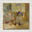 Madame Vuillard Sewing by Édouard Vuillard