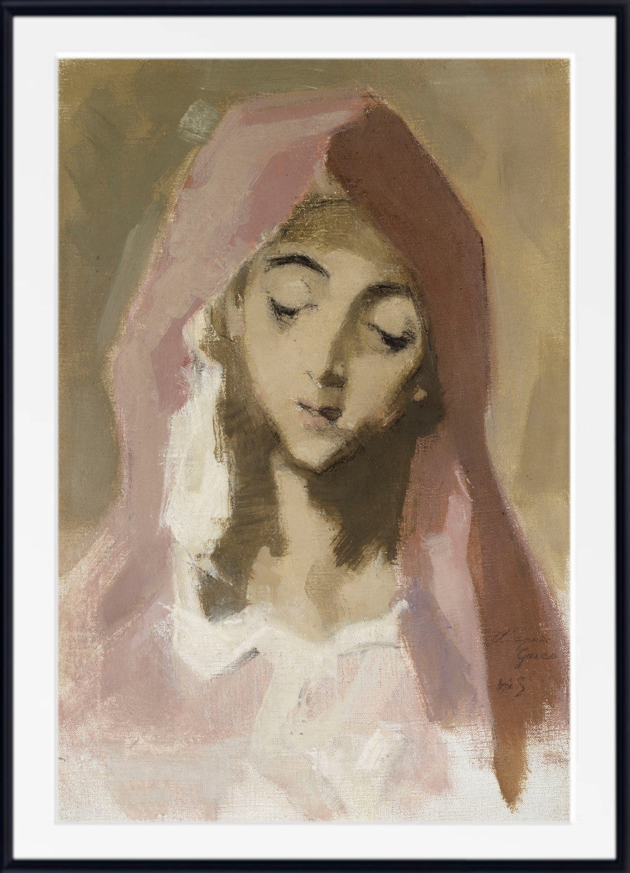 Helene Schjerfbeck Fine Art Print, Madonna de la Charité
