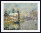 Gustave Loiseau Print, House by the Water, Snow Effect (1920)