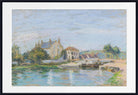 Alfred Sisley Print, Houses on the edge of the Gazonne lock