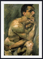 Lovis Corinth Print, Male semi-nude (1913)