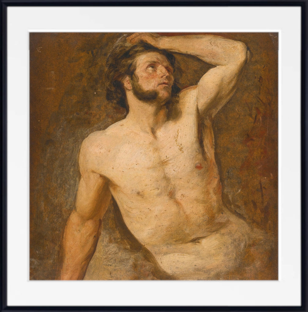 Male Nude, Sitting, William Etty