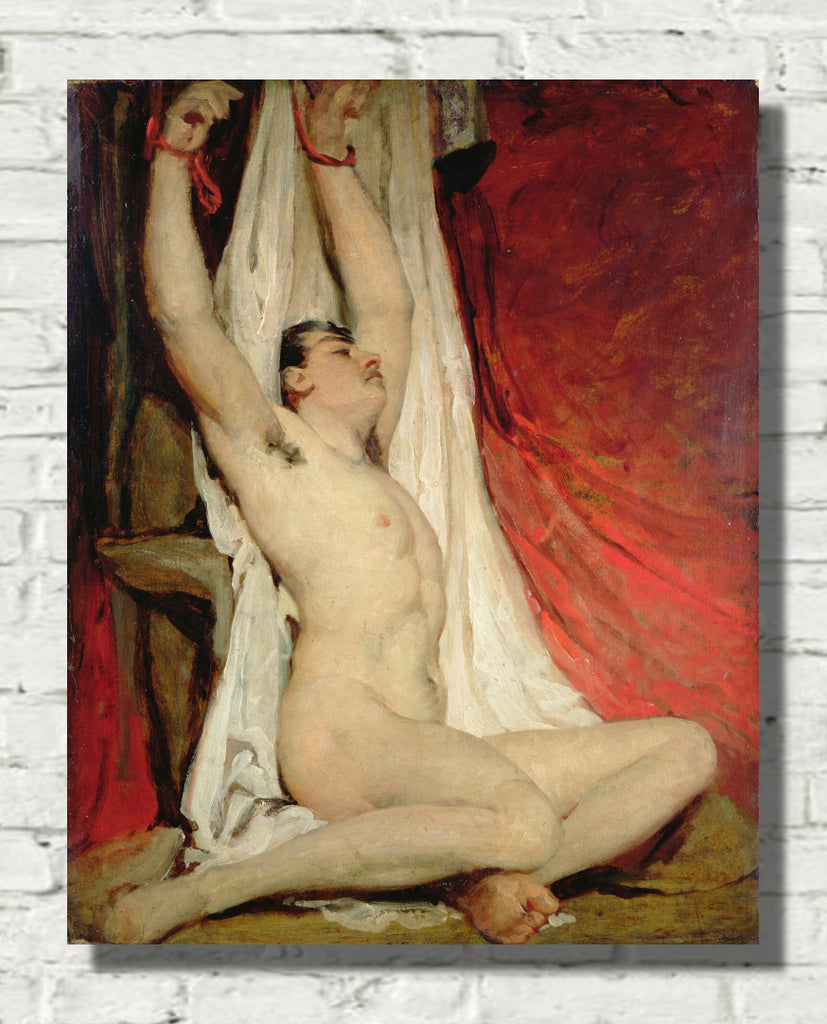 Male Nude, with Arms Up-Stretched, William Etty