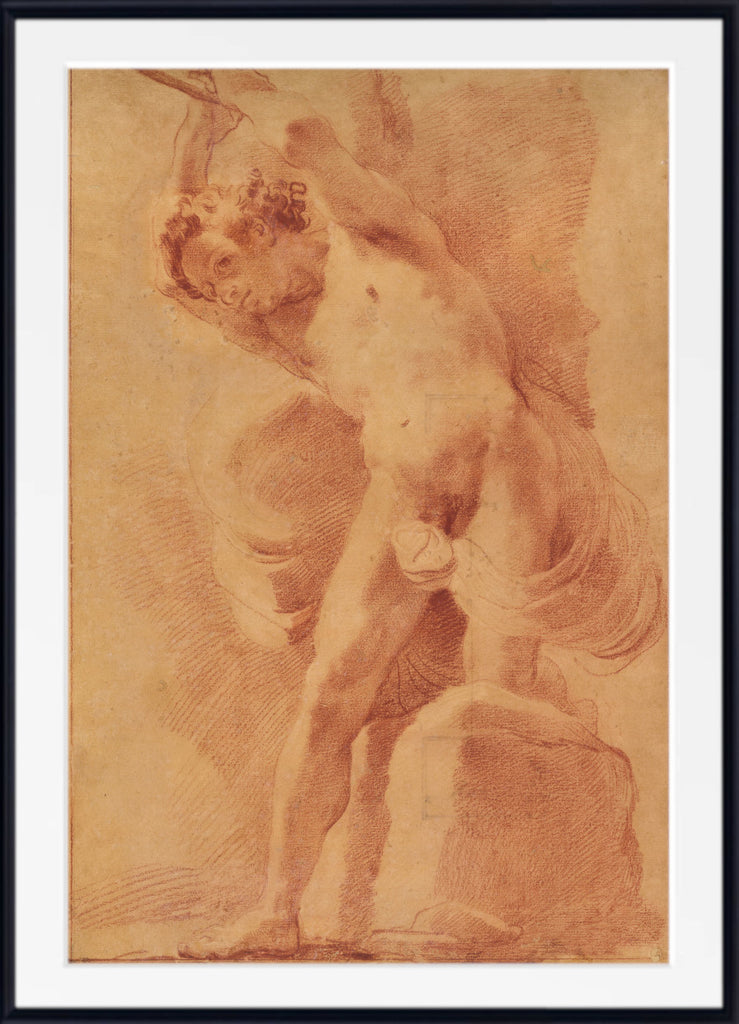 Male nude study by Ubaldo Gandolfi