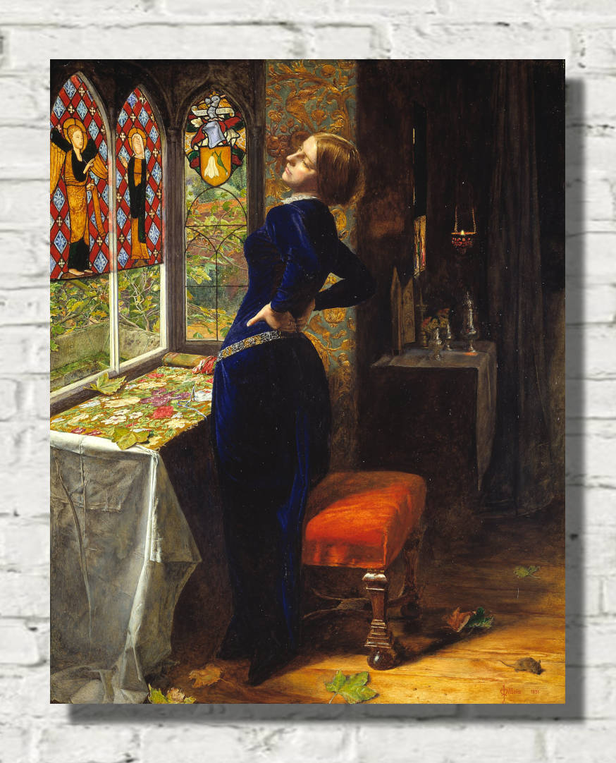 John Everett Millais Print, Nariana (Measure for Measure)