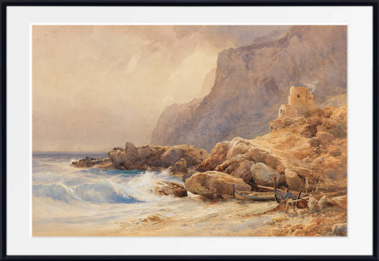 Edward Compton Print, Marina piccola, Capri (1874)