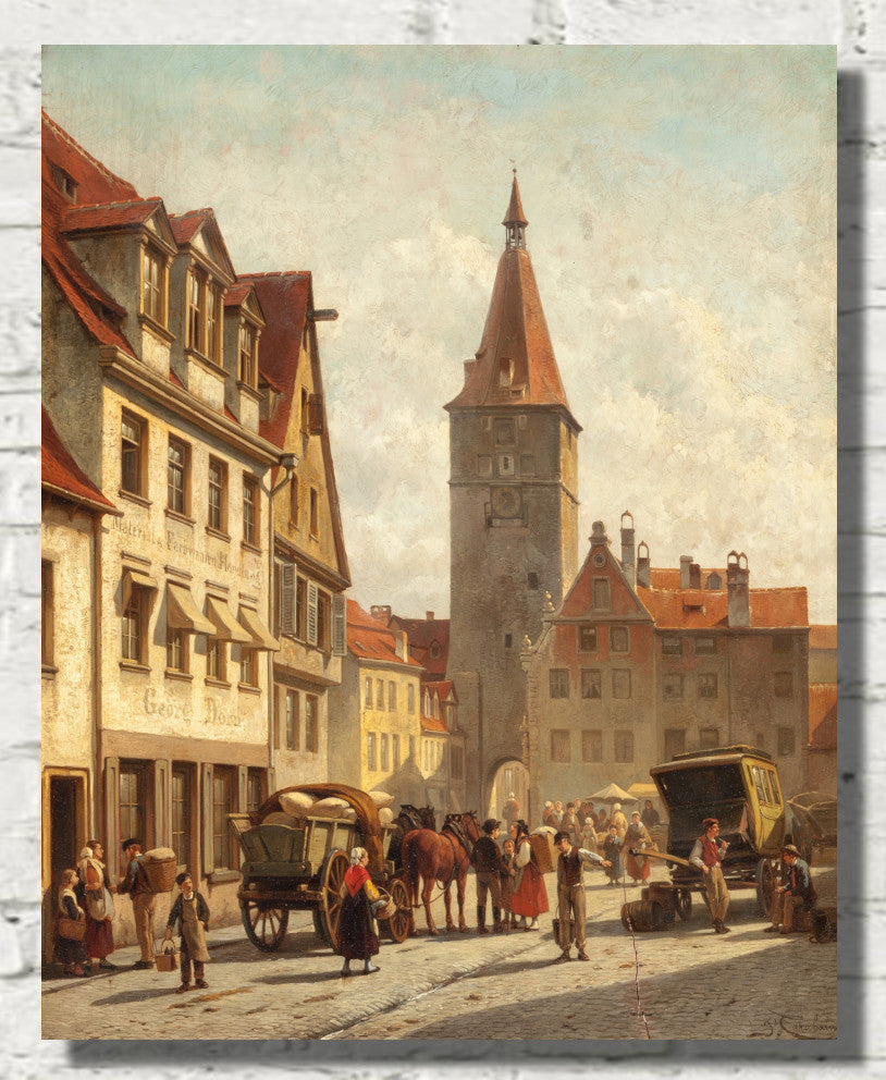 Jacques Carabain, Market Day, Nuremberg, Germany (circa 1890s)