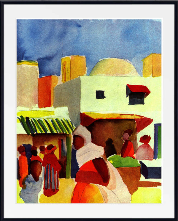August Macke Print, Market in Tunis