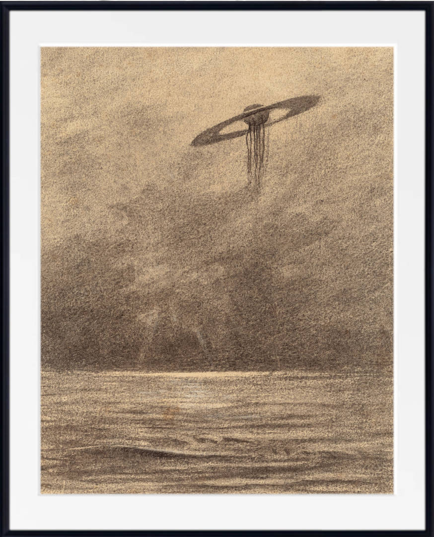 War of the Worlds Illustration, Martian Flying Machine, Henrique Corrêa