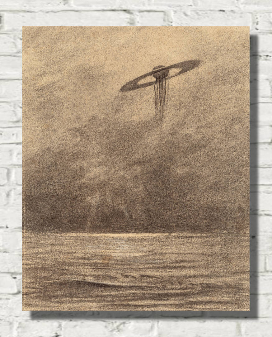 War of the Worlds Illustration, Martian Flying Machine, Henrique Corrêa