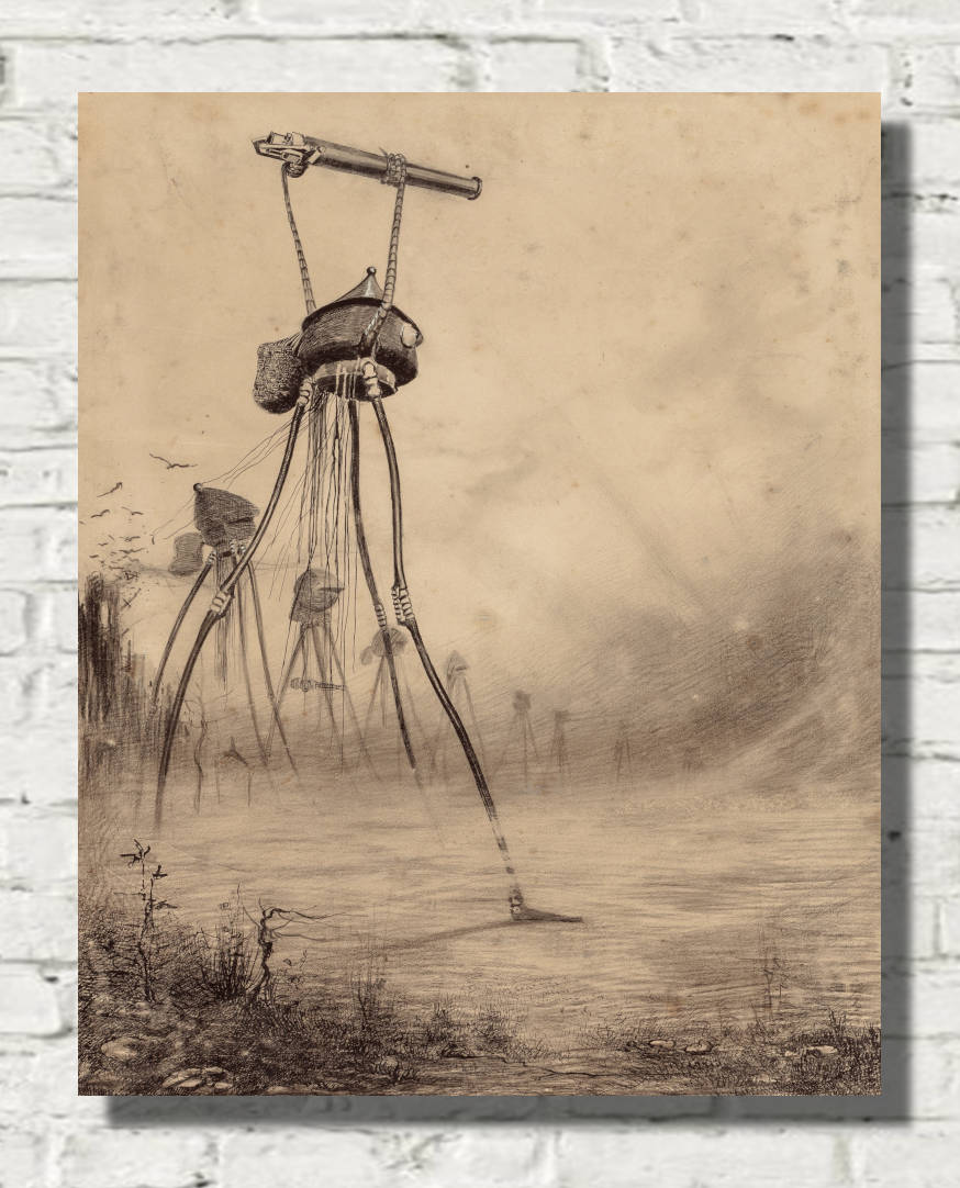 War of the Worlds Illustration, Martian Gas Cannon, Henrique