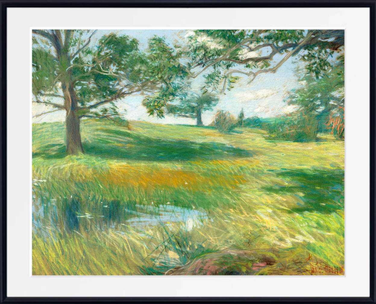 Frederick Childe Hassam Print : Meadows (circa 1891)