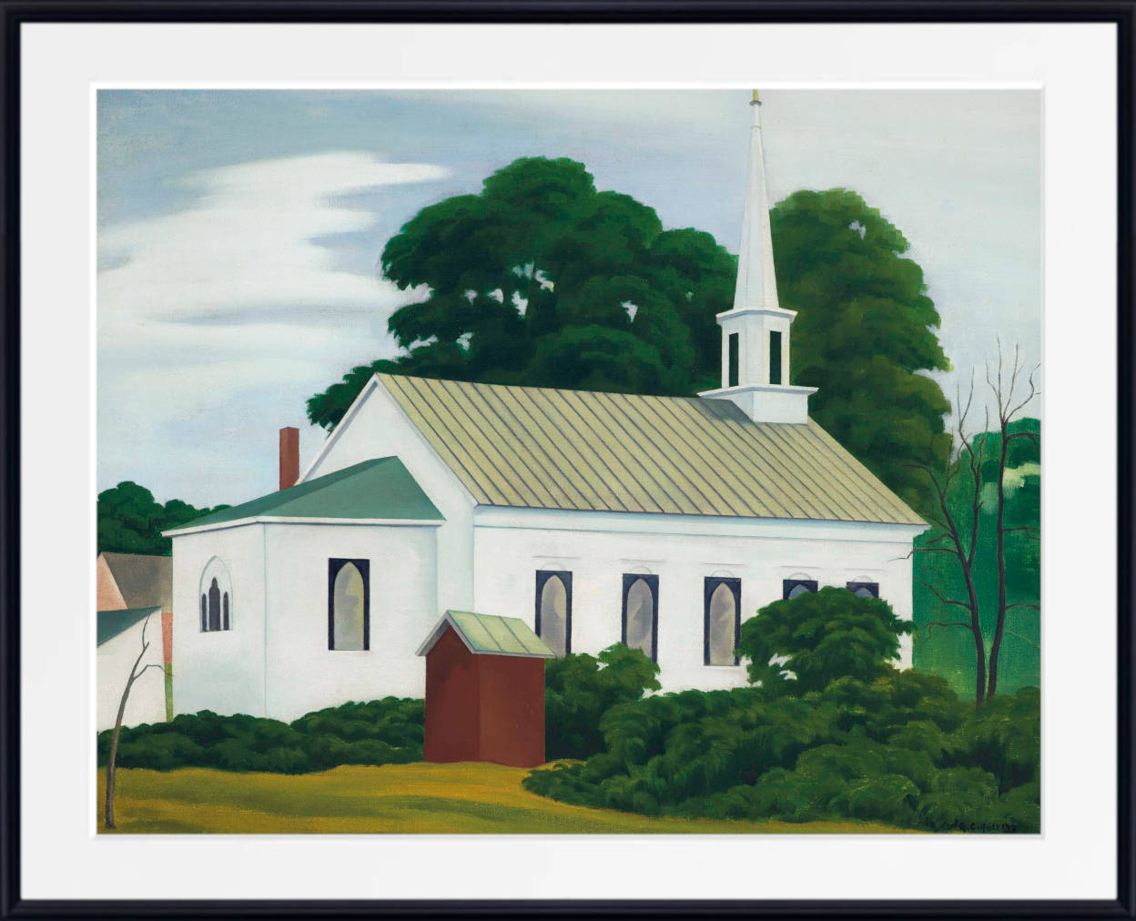 George Ault Fine Art Print, Methodist Church, Woodstock, New York