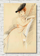 Paul-César Helleu Print, Miss Taylor seated