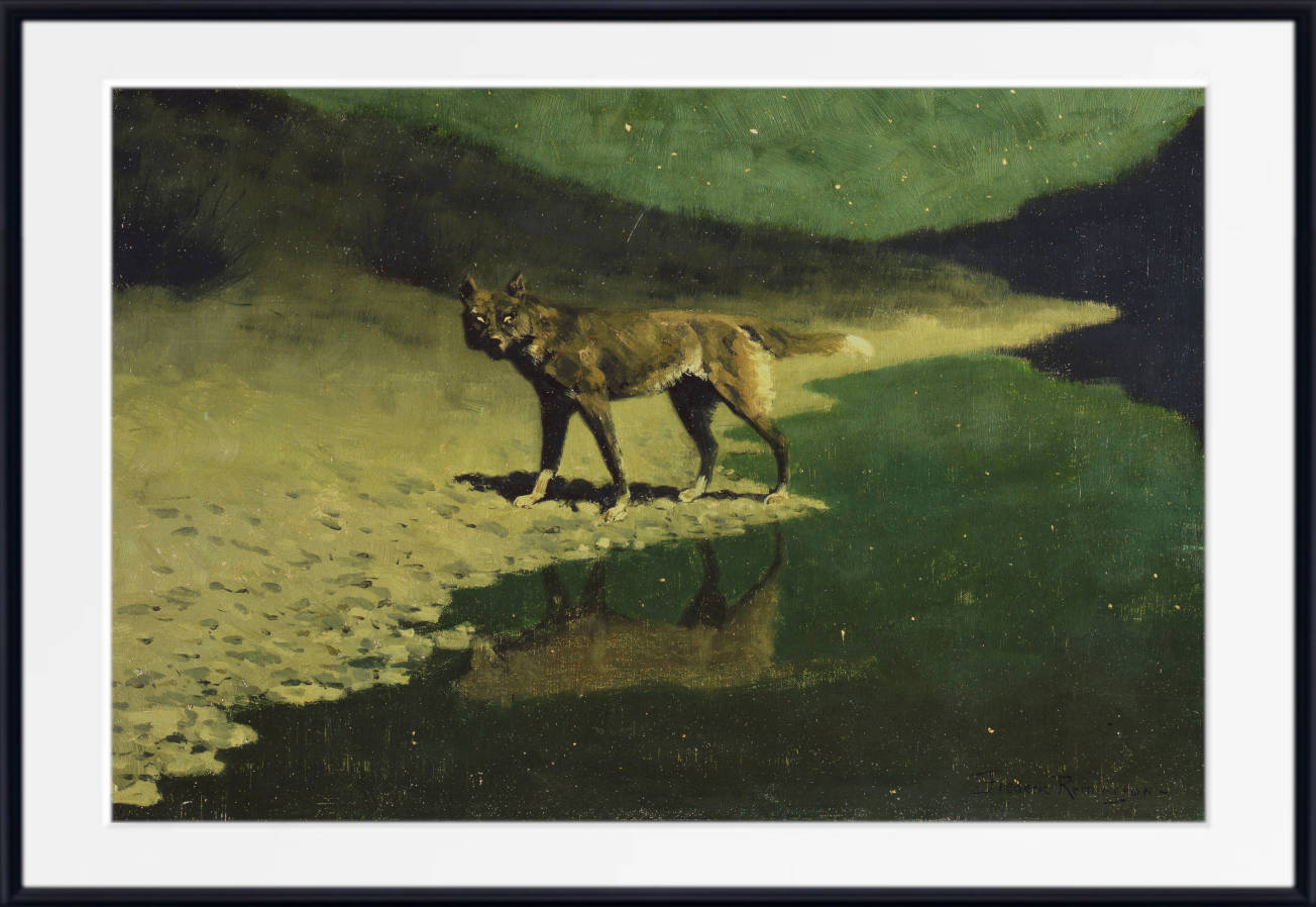 Frederic Remington, Fine Art Print : Moonlight Wolf