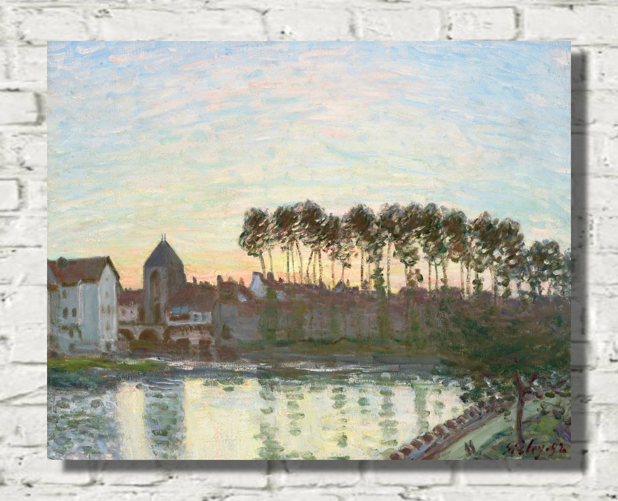 Alfred Sisley Print, Moret-sur-Loing at sunset (1892)