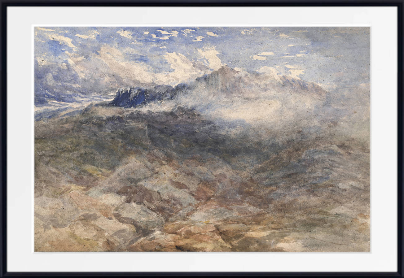 David Cox Print, Mountain Heights, Cader Idris (c. 1850)