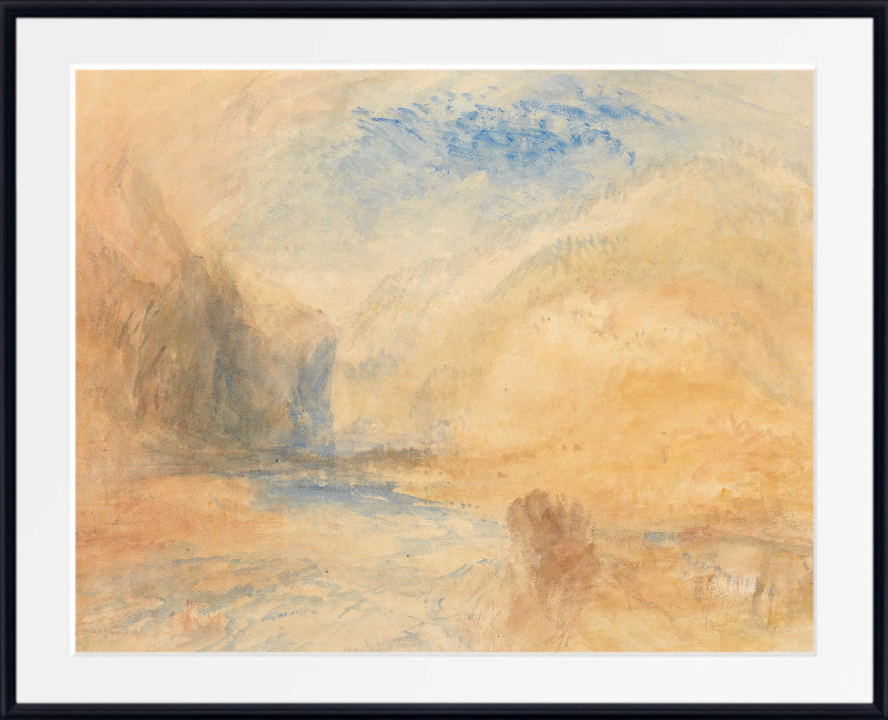 Mountain Landscape with Lake (1842) by William Turner – GalleryThane