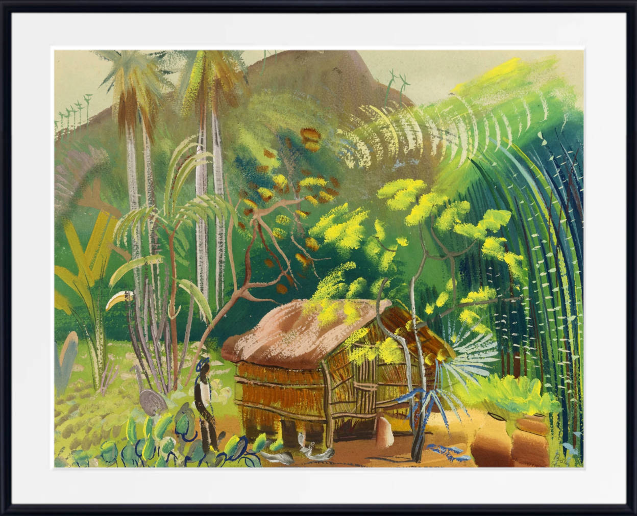 Boris Grigoriev Print, Native Hut, Brazil