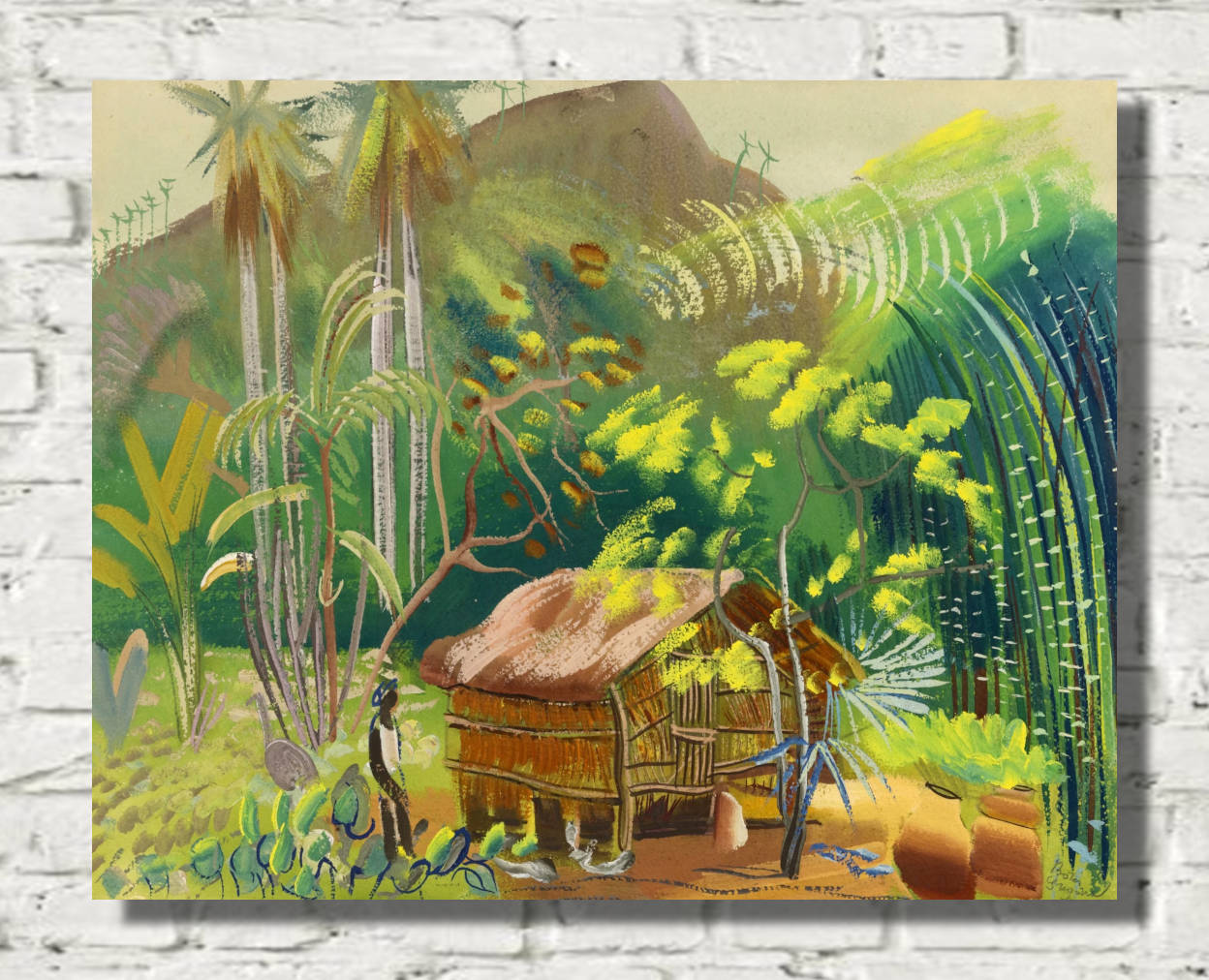 Boris Grigoriev Print, Native Hut, Brazil