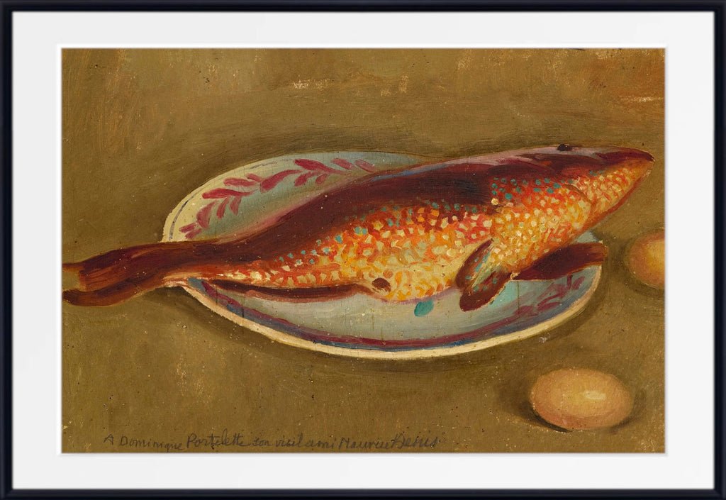 Still life with fish and eggs (1920) by Maurice Denis