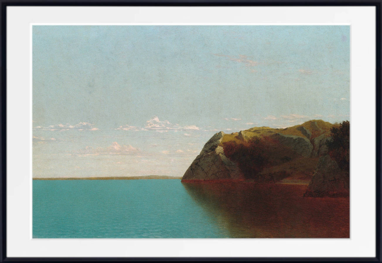 John Frederick Kensett Print, Newport Rocks (1872)