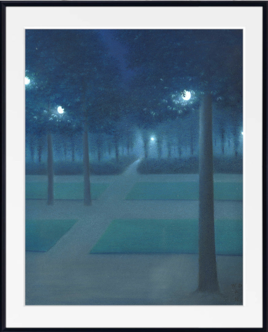 Night in the Parc Royal, Brussels by William Degouve de Nuncques