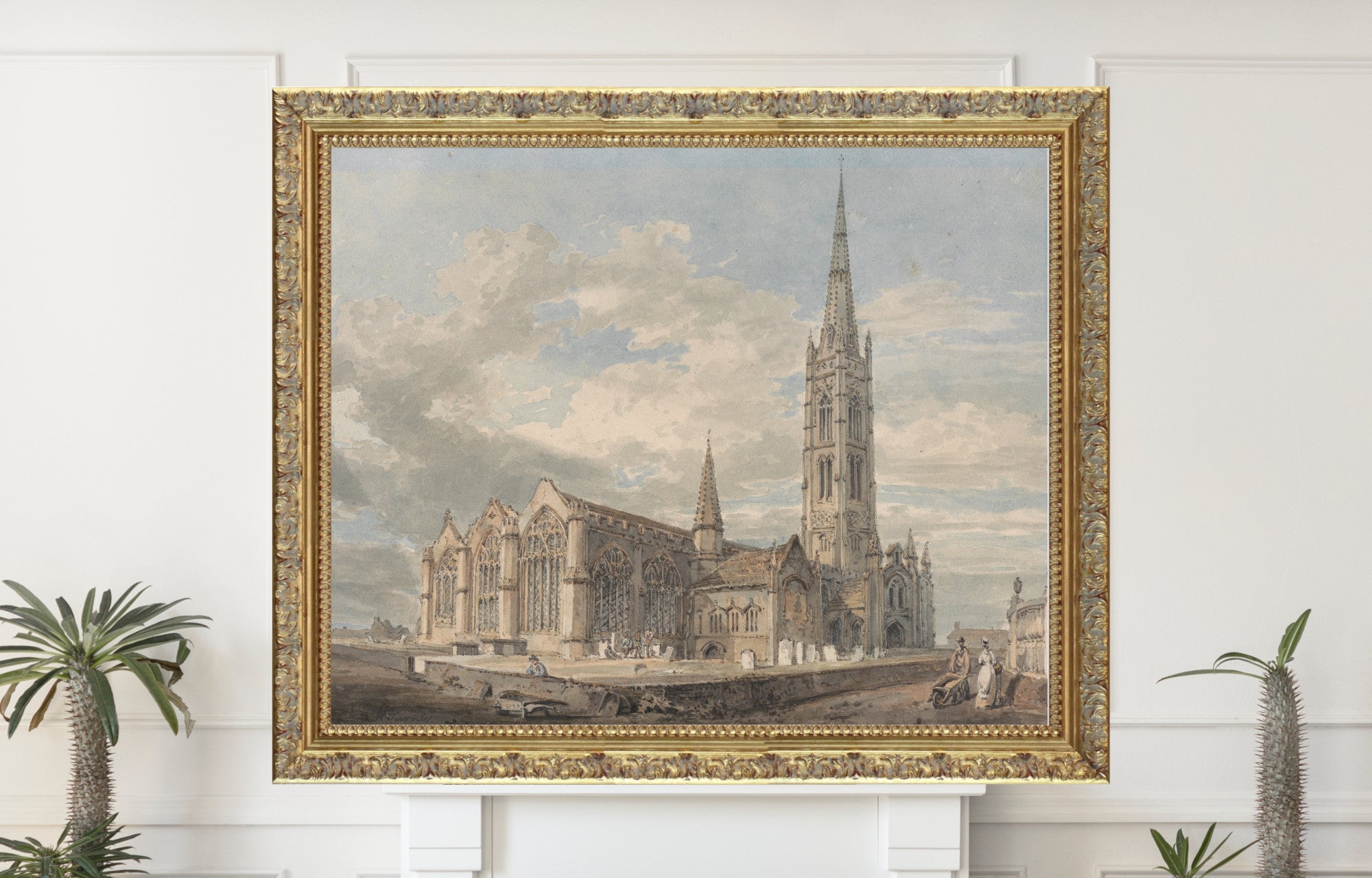 North East View of Grantham Church, Lincolnshire (1797) by William Turner