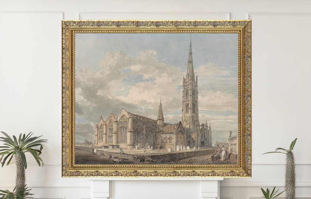 North East View of Grantham Church, Lincolnshire (1797) by William Turner