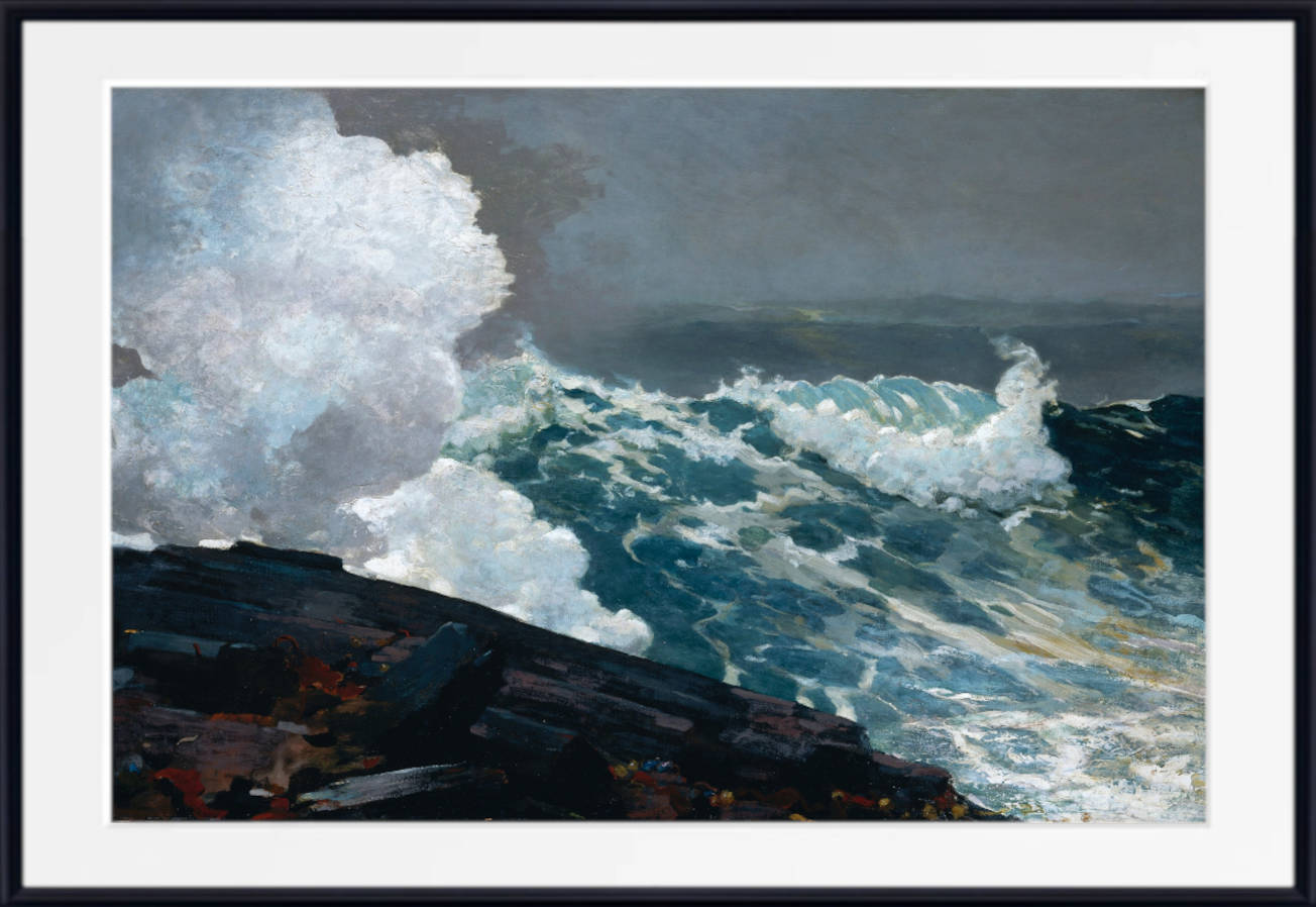 Winslow Homer Fine Art Print :  Northeaster Seascape Storm