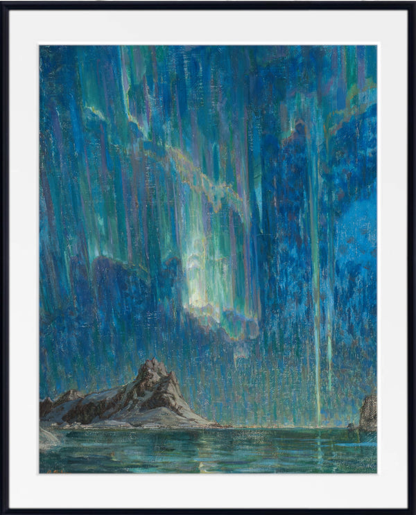 Anna Boberg, Northern Lights, Study from North Norway