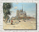 Jean-François Raffaëlli Print, Notre-Dame de Paris et le pont de l’Archevêché