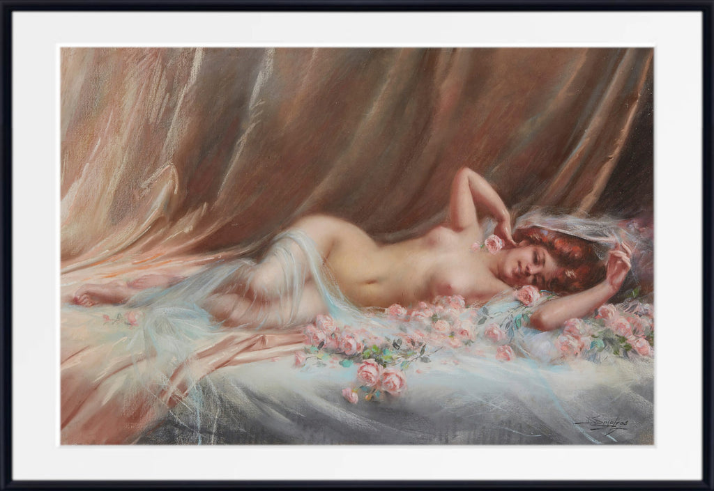 Nude on a bed of roses, Delphin Enjolras