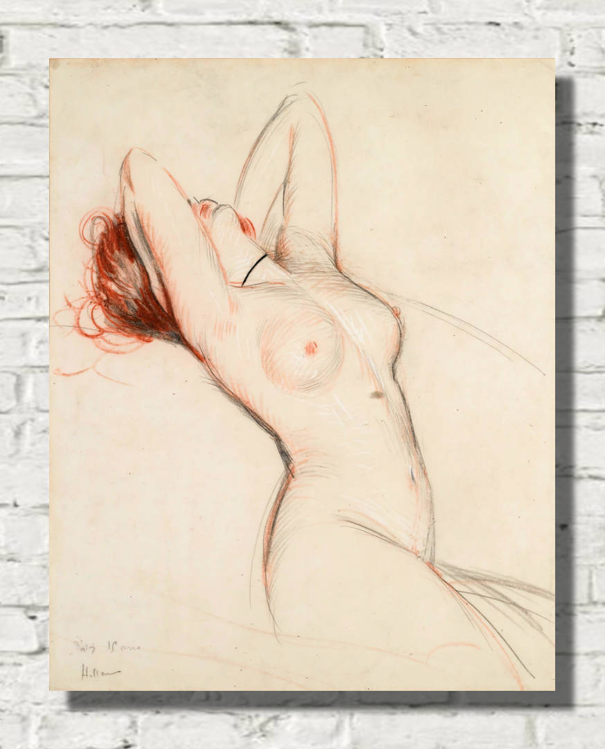 Paul-César Helleu Print, Nude